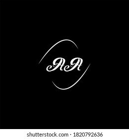 A A letter logo monogram design on black color background