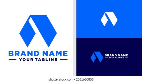 LETTER A LOGO MONOGRAM ELEGANT GEOMETRIC EDITABLE