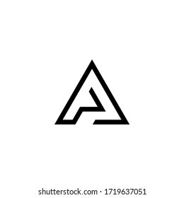 Logotipo de la letra A, logotipo de monograma, logotipo de línea