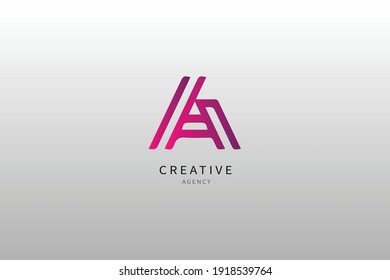 A Letter Logo Monogram Minimalist Design