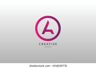 A Letter Logo Monogram Minimalist Design