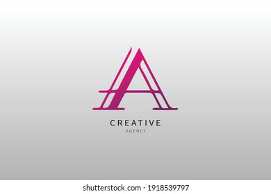 A Letter Logo Monogram Minimalist Design