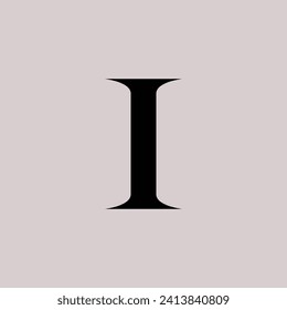Letter I logo monogram unique for brand