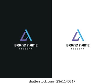 A letter logo monogram vector