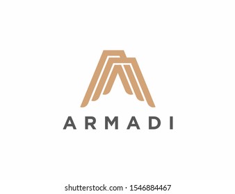 Letter A Logo Monogram vector. Wings Initial A design