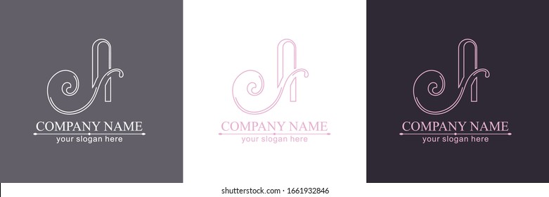 Letra А logotipo o monograma. Para su negocio. Signo vectorial.
