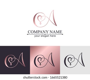 Letter А logo or monogram. For your business. Vector sign.