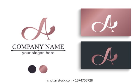 Letter А logo or monogram. For your business. Vector sign.