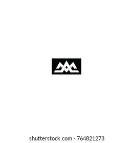 am letter logo. mountain vector logo