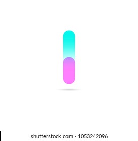 Letter I logo, multi colour letter icon vector template.