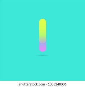 Letter I logo, multi colour letter icon vector template.