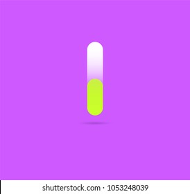 Letter I logo, multi colour letter icon vector template.