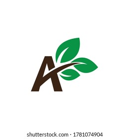 Diseño de vectores naturales con logotipo de carta