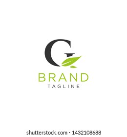 Letter logo nature design or initials alphabet. Simple minimalist style