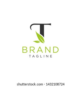 Letter logo nature design or initials alphabet. Simple minimalist style