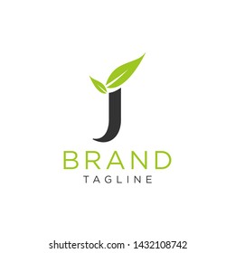 Letter logo nature design or initials alphabet. Simple minimalist style