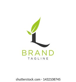 Letter logo nature design or initials alphabet. Simple minimalist style