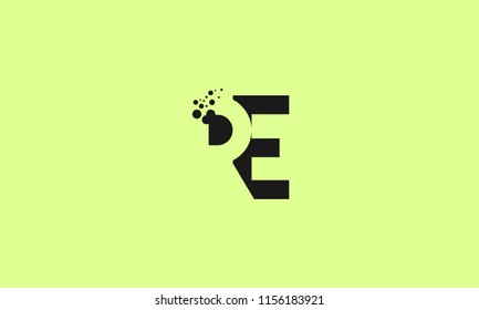 LETTER RE LOGO WITH NEGATIVE SPACE EFFECT FOR ILLUSTRATION USE