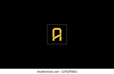 LETTER A LOGO WITH NEGATIVE SPACE EFFECT IN SQUARE FRAME FOR LOGO DESIGN OR ILLUSTRATION USE