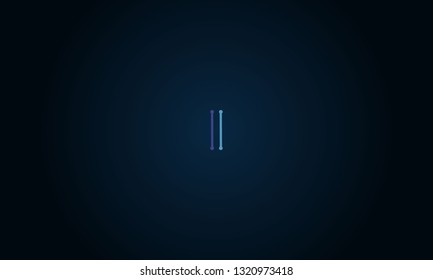 LETTER I LOGO WITH NEGATIVE SPACE EFFECT FOR LOGO DESIGN OR ILLUSTRATION USE