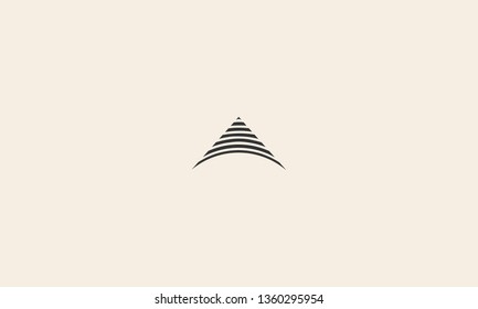 LETTER A LOGO WITH NEGATIVE SPACE EFFECT FOR LOGO DESIGN OR ILLUSTRATION USE