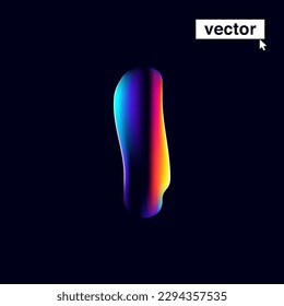 I letter logo with neon glitch. Multicolor gradient sign with double exposure and illusion effect. Glowing color shift vector icon. Perfect for your vibrant heading, video game screens, Sale banner.