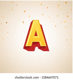 A letter logo with nice background.A letter icon.