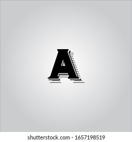 Un logotipo de letra con fondo blanco. Un icono de letra.