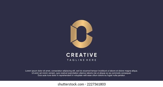 Letter logo i o c  with gold gradient design vector illustration