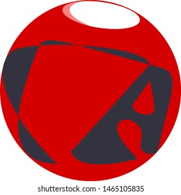 Letter A logo on red circle background.