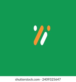 Logo de la letra I en naranja y blanco