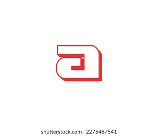 a letter logo outline design elements vector illustration 