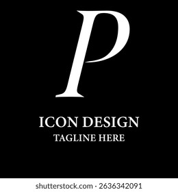 Letter logo p flat design colorful