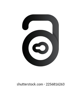 Letter A logo - With padlock concept. Suitable for companies security related