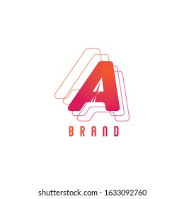 Letter A logo paper plane