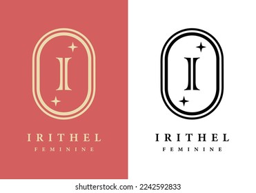 The Letter I logo is perfect for salons, spas, and others.