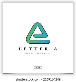 letter a logo premium elegant template vector eps 10