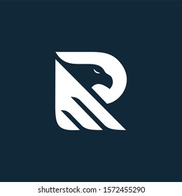 letter logo R and eagle logo