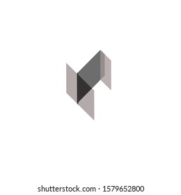 Letter Logo R vector template in gray