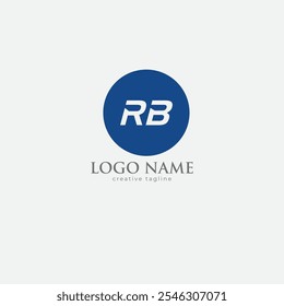 Modelo vetorial totalmente editável RB de logotipo de letra