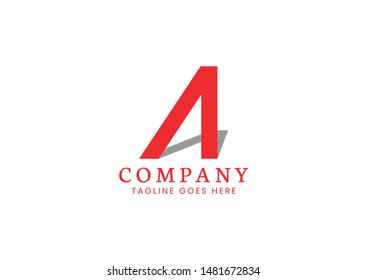 A Letter Logo with red color 