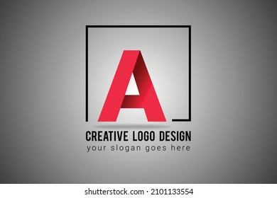A Letter Logo in red gradient color Vector Icon. Creative A Letter Logo  Illustration.