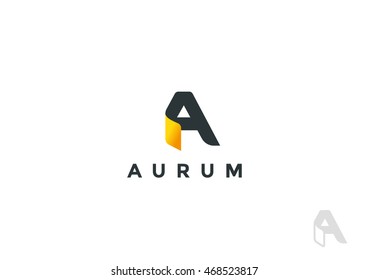 Letter A Logo ribbon design vector template.
Creative Monogram Logotype concept icon.