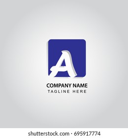 letter A logo in rounded square vector