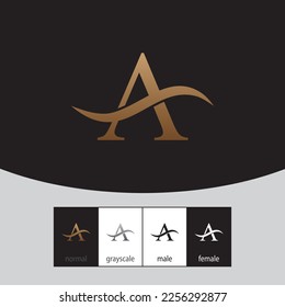 A Letter Logo Royal. - Vector