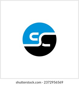 letter logo sc, s, c, cs emblem