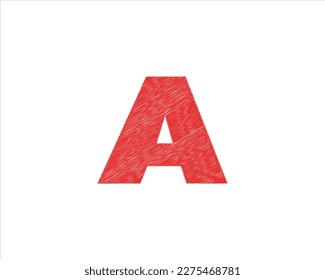 A letter logo scribble design elements vector illustration 