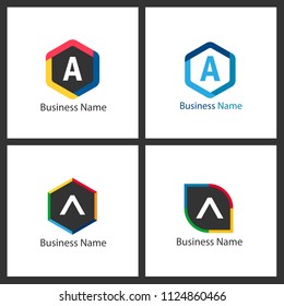 Letter A Logo Set Design