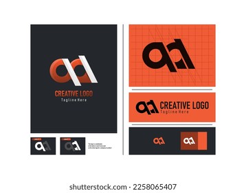 Letter logo shape "AD" with a very stunning concept and blue color combination