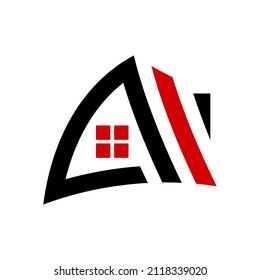 letter a logo in the shape of a house, modern logo vector.